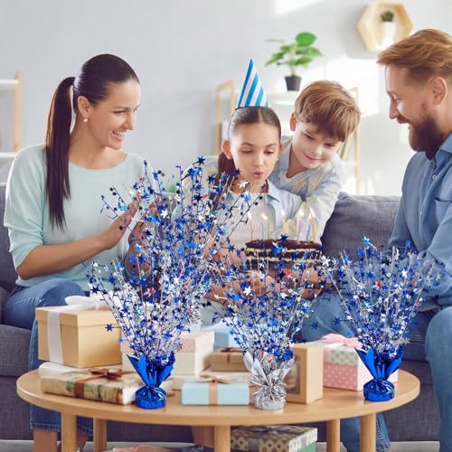 6 Pcs Star Table Centerpieces Silver Blue Birthday Party Decors - Image 7
