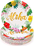 36PCS Aloha Plates Hawaiian Luau Plates for Tropical Party Decorations by FightingtoAchieve