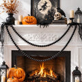 Canlierr 2 Pcs 5.6 ft Halloween Black Ball Garland Mantle Decorations 25mm by Canlierr