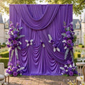 8 Panels Purple Backdrop Curtains for Parties, Wrinkle Free Purple Photo Backdrop Drapes Silky Polyester Back Drop Cloth for Wedding Birthday Photography Background Decor, 40ftx10ft by CO-AVE
