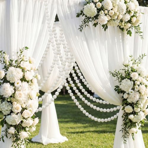 Canlierr 2 Pcs 6.5ft Wedding Giant Pearl Garland Decorations 60mm - Image 4