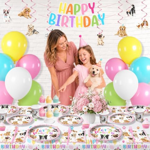 Dog Party Decorations Tableware Set, 20 Serves - Image 4