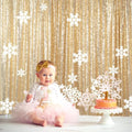 ShinyBeauty Light Gold Sequin Backdrop 8x10ft Fabric Drapes Birthday Party by ShinyBeauty