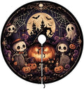 36 Inch Halloween Tree Skirt Pumpkin Ghost Skull Spooky Carpet Mat Decor by CDIXlmuz