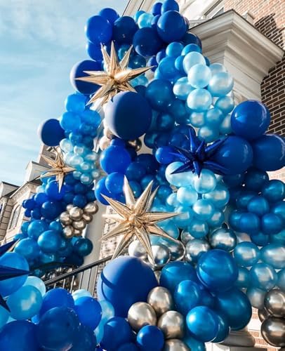 Blue Silver Balloons, 50 Pcs Navy Blue for Boy Birthday Party Decorations - Image 6