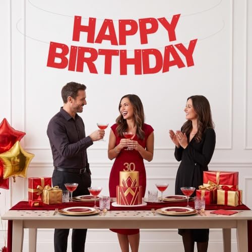 BEISHIDA 116 PCS A-Z DIY Letter Banner Kit Make Your Own Banner Including 111 Letters and Numbers 3 Rope and 2 Threading Device,Customized for Birthday Graduation Wedding Decor Matte Red - Image 5