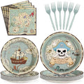 Grencian 96Pcs Pirate Party Decorations for Kids, Serve 24 by Grencian