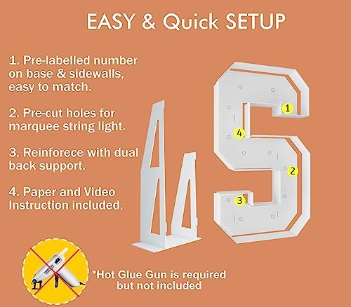 4FT Marquee Letters, Large Light Up Letters S for Party Decor - Image 4