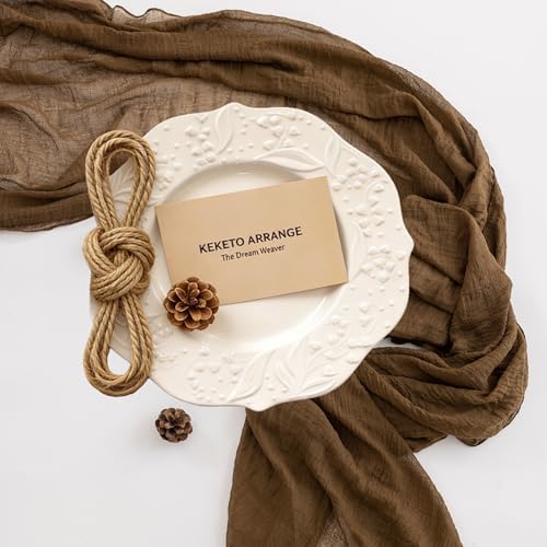10Pcs Nude Cheesecloth Table Runner 120 Inches for Party Boho Home Decor - Image 3