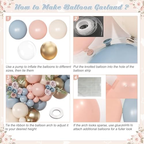 Gender Reveal Pink Blue Balloon Arch Kit Baby Shower Decorations - Image 7