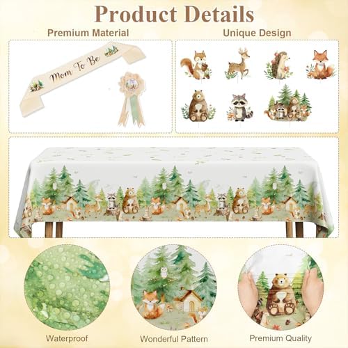 Woodland Animals Baby Shower Decorations Neutral Gender Reveal Supplies - Image 3