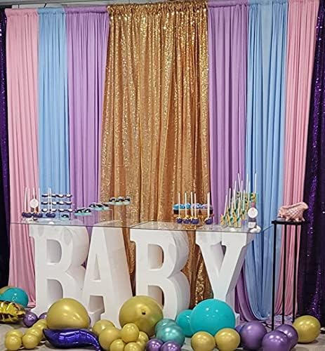 Gold Sequin Backdrop,5FT x 7FT Sequin Photography Backdrop Curtain for Party Decoration - Image 6