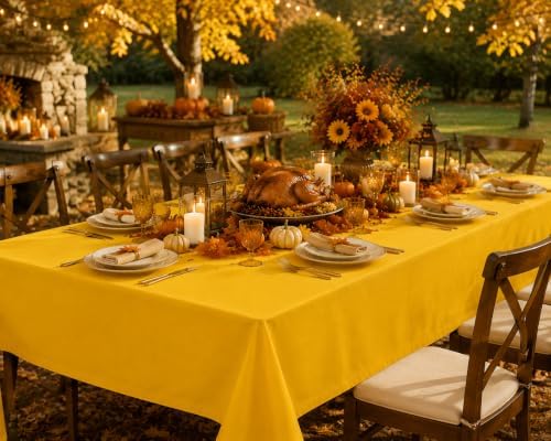 6 Pcs Thanksgiving Fall Disposable Plastic Tablecloth, 54 x 108 Inch - Image 5