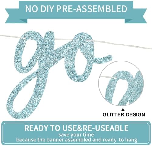 BEISHIDA Light Blue Pre-Strung Go Shawty It's Your Birthday Banner Decor - Image 3