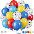 Red Blue Yellow Balloons, Paw Print for Kids Puppy Pet Dog Birthday Party by Saxuxu