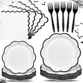 96 Pcs Halloween Party Paper Plates and Napkins Party Supplies for 24 Guest by Unknown