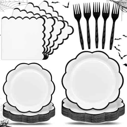 96 Pcs Halloween Party Paper Plates and Napkins Party Supplies for 24 Guest by Unknown