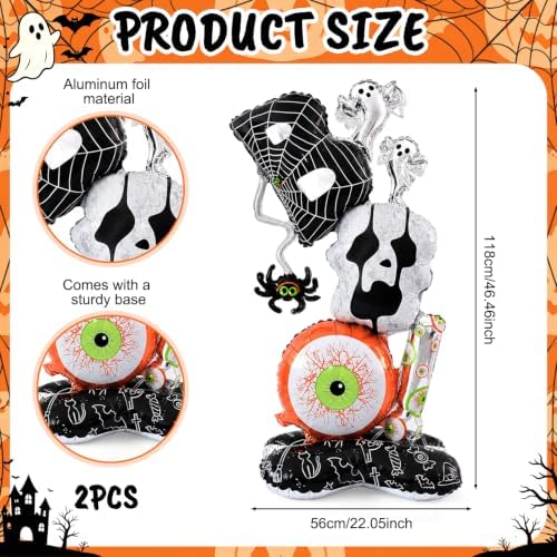 Halloween Balloons,2 Pack Giant Standing BOO Balloons,Halloween Decorations - Image 2