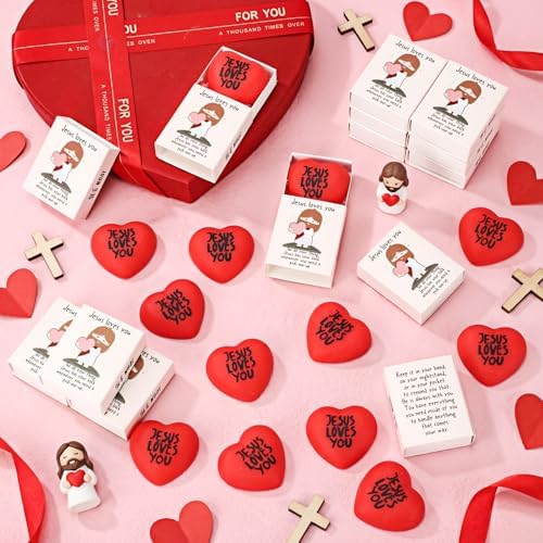 36 Sets Jesus Loves You Gifts Heart Toy with Boxes - Image 4