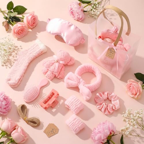 6 Set Spa Gifts for Women Bulk Sleepover Party Favors, Pink - Image 5