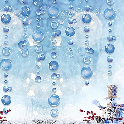 Transparent Bubble Garlands Party Streamers Mermaid Party Decoration,Blue - Image 5