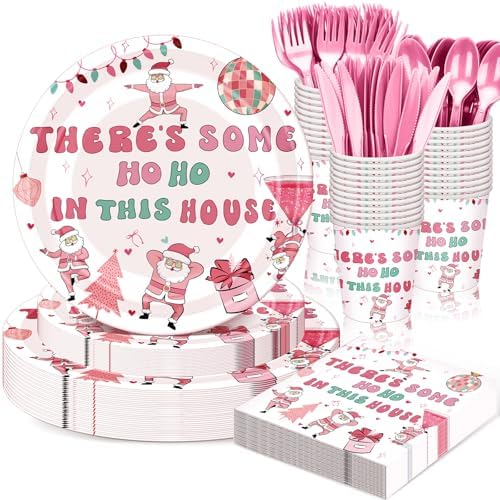 168 Pink Friendsmas Christmas Party Supplies by Sunnychicc