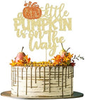 1Pc Little Pumpkin is on the Way Cake Topper Orange Glitter Boy Pumpkin Baby Shower Cake Topper Decorations for Autumn Little Pumpkin Themed Baby Shower Kids Boys Girls Birthday Party Supplies by Ephlyn