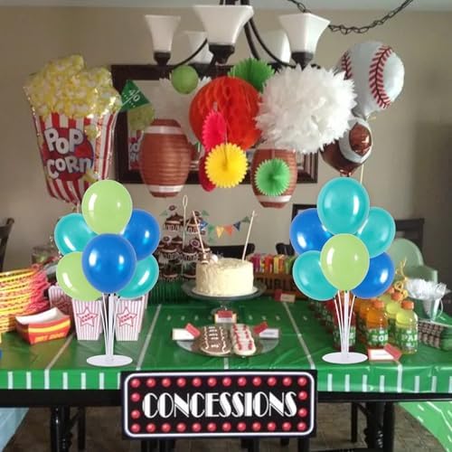 TONIFUL 4 Set Blue Cyan Green Balloon Stand Balloon Centerpieces for Table - Image 5