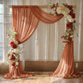 Pack of 1 Wedding Arch Drape Panel Fabric 30" x 100ft - Coral Peach by MDS