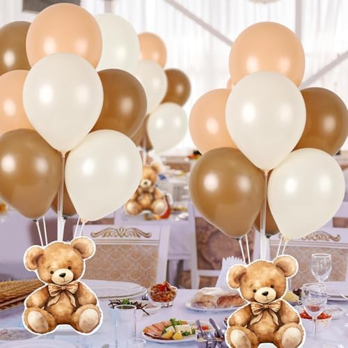 6 Sets Balloon Stand Kit for Table Bear Baby Shower Centerpieces with Balloon Baby Shower Decor for Bear Theme Gender Reveal Birthday Party Table Decorations Supplies - Image 6