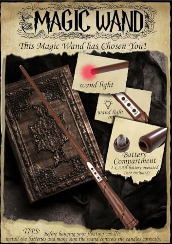 Halloween Decoration Floating Candle with Wand Magic LED Flickering-20PCs - Image 2
