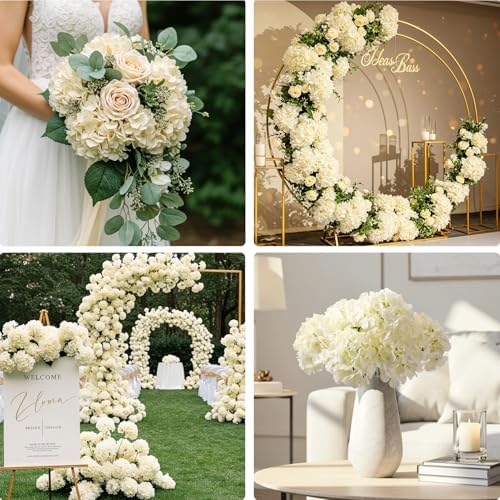 Auihiay 404Pcs Hydrangea Artificial Flowers, Silk Artificial Flowers - Image 4