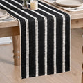 Artoid Mode Black Farmhouse Dashed Stripe Table Runner, Seasonal Holiday Boho Rustic Kitchen Dining Table Decoration for Home Party Decor 12x72 Inch by ArtoidMode