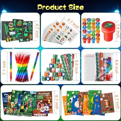 BenLouis 96Pcs Sports Coloring Set for Kids Party Favors - Image 3