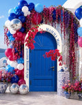 190PCS Mamma Mia Party Decorations Balloons 6.5FT Banner ，Blue Door by Unknown