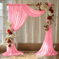 Pack of 2 Wedding Arch Drape Panel Fabric 30" x 75ft - Coral by MDS