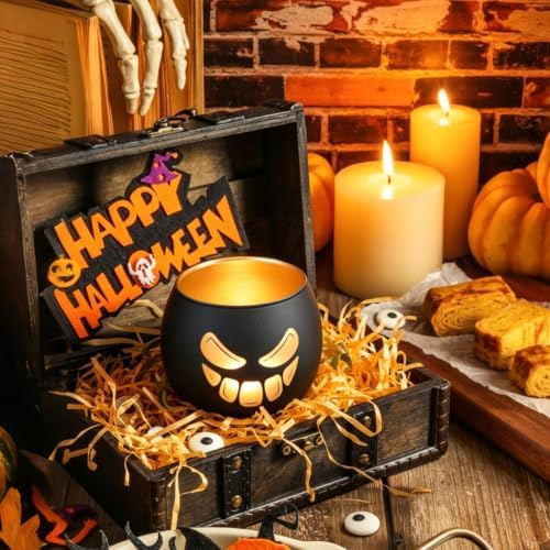 Jack O Lantern Votive Candle Holders for Indoor Outoddr Halloween Decor - Image 3