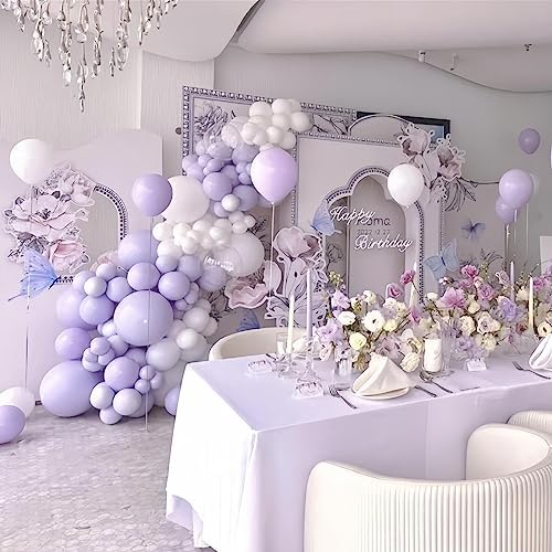 412pcs Pastel Purple Balloon Garland Arch Kit 18 12 10 5 Inch Different Sizes Light Purple Latex Balloons for Baby Shower Birthday Wedding Lavender Party Decoration - Image 5