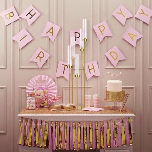 6PCS 5 Arm Gold Candle Holders for Wedding Table Centerpieces,39.37'' Tall - Image 5