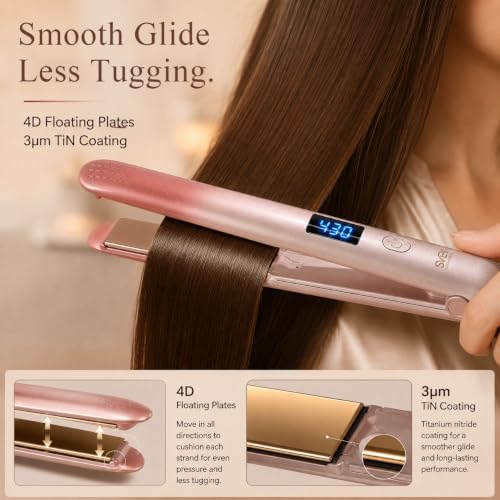 SVEY Dual Voltage Hair Straightener Titanium Ceramic Flat Iron for Travel - Image 5