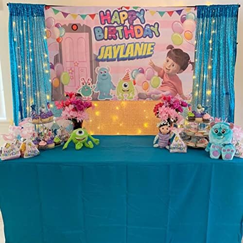 Poise3EHome Turquoise Sequin Backdrop Curtains, 2 Panels Sequin Backdrop, 2FTx8FT Sequin Curtains for Party Wedding Sequence Backdrop - Image 3