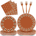 100 Pcs Cielito Lindo Plates Platos De Barro Mexicanos Mexican Party Plates and Napkin Set Mexican Fiesta Birthday Decoration Supplies Tableware Terracotta Flower Clay Pottery Party Favor Serves 25 by Qyeahkj