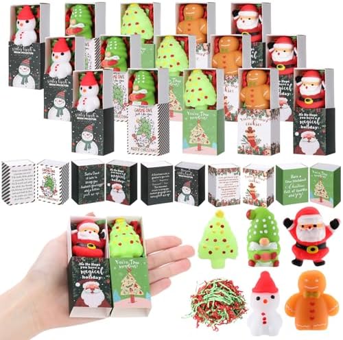 35 Sets Christmas Appreciation Gift Holiday Party Favor with Boxes, 5 Style by Wettarn