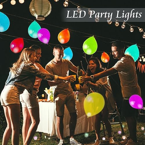 200pcs Balloon Lights Warm White+Multicolor Mini LED Lights Round Long Standby Time Ball Lamps for Birthday Party Easter Christmas Halloween Decoration Paper Lantern - Image 6