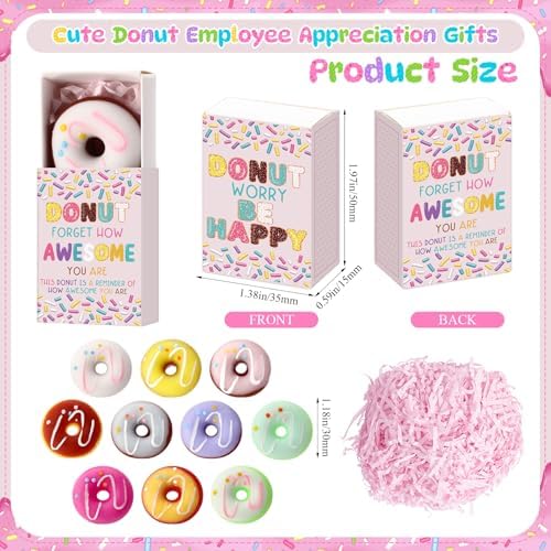 100 Sets Appreciation Gifts Donut Toys with Boxes, Reminder You are Awesome - Image 2