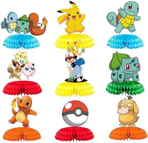 anime Birthday Party Supplies , 9Pcs Honeycomb Centerpieces for Toy animen Decorations, Double Sided Table Decorations Centerpieces Party. by Unknown