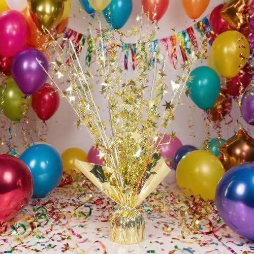 6 Pack Metallic Foil Spray Centerpiece Stars for Wedding, Birthday, Anniversary, Christmas Table Decor, Holiday Festival Baby Shower Graduation Mantle Party Decorations (Light Gold) - Image 3