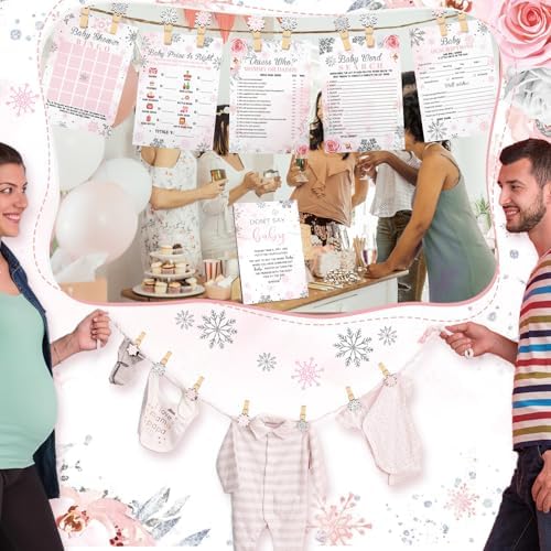 Patelai 321 Pcs Baby Shower Games Supplies, Snowflake - Image 7
