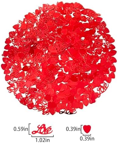 Valentine's Day confetti Red Love Heart Shape Table Scatters Confetti for Wedding Decoration Supplies Valentine's Day Confetti Party Sets - Image 3