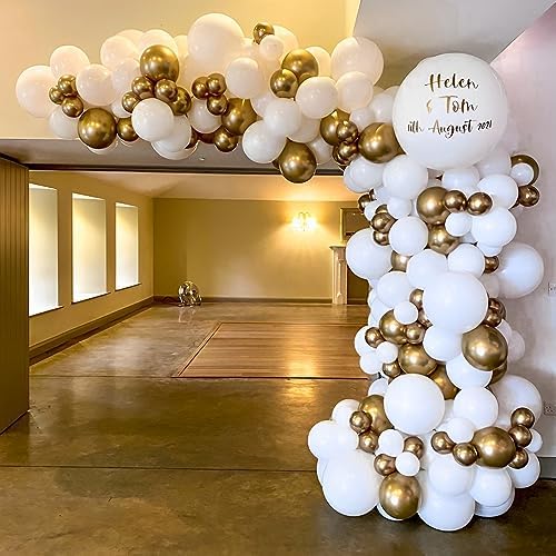 Voircoloria 110pcs White Latex Party Balloons, 12inch - Image 5
